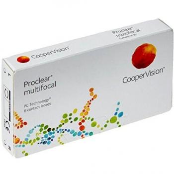 Proclear Lentes de contacto multifocales mensuales, R 8.7, D 14.4, 0 dioptría, adición 2, no dominante - 6 lentillas