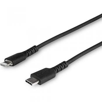 StarTech.com 1m USB C to Lightning Cable - Durable Black USB Type C to Lightning Connector Fast Charge & Sync Charging Cord, Rugged w/Aramid Fiber Apple MFI Certified iPhone 11 iPad Air