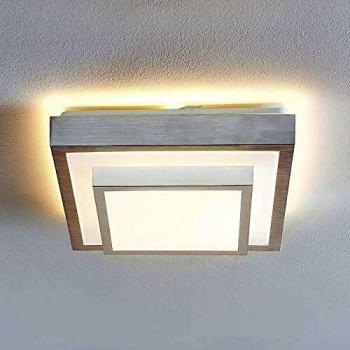 Lámpara de techo LED angular 'Mirco' 32 cm en Gris, moderna, hecha de metal, para salón y comedor, con 1 llama