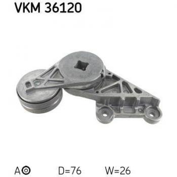 Polea tensora SKF VKM 36120, para correa de distribución, incluye rodamiento de alta calidad, diseño optimizado para reducir la fricción y el desgaste, fabricada con materiales duraderos para una larga vida útil