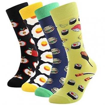 BISOUSOX Calcetines Estampados Hombre,Hombres Ocasionales Calcetines Divertidos Impresos de Algodón de Pintura Famosa de Arte Calcetines,Calcetines de Colores de Moda