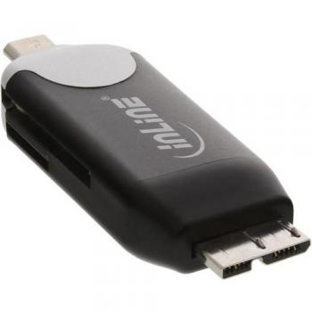InLine USB OTG Lector de Micro - USB 3,0 y Micro - USB 2,0 Interfaz Dual - para SDXC y Micro SDXC, 66779B