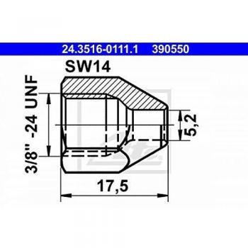 ATE 24.3516-0111.1 Tuerca racor