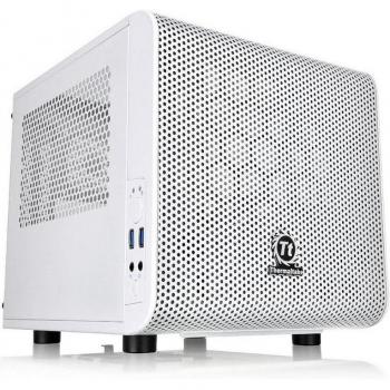Thermaltake Core V1 Snow Edition Mini ITX Tower Case - Blanco
