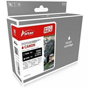 Cartucho de tinta Astar paquete doble, multipack negro y color (sustituye a Canon 8288B001, CL546XL)