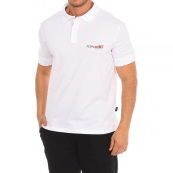 Plein Sport Men's Short-Sleeved Polo Shirt PIPS511 - White Cotton Size S