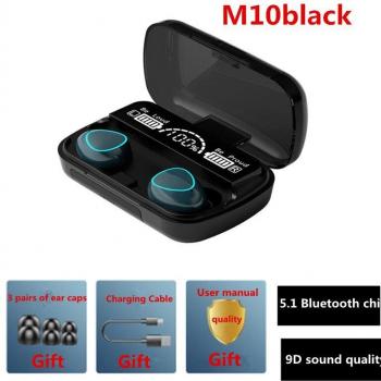 Auriculares Inalámbricos TWS Bluetooth 5.1 con Cancelación de Ruido, Micrófono, Pantalla LED y Sonido HiFi para Gamers