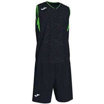 Joma Campus Set De 2 Piezas, Hombre, Negro/Verde flúor, S