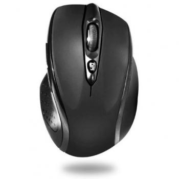 Ratón Inalámbrico Óptico Ergonomico Shape 6D - 1000 DPI - 6 Botones - Negro