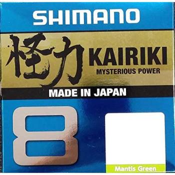 SHIMANO Kairiki 8, 150 Meter, Mantis Verde 0.215 mm/20.8 kg, Línea de Pesca Trenzada, 59Wpla58R06