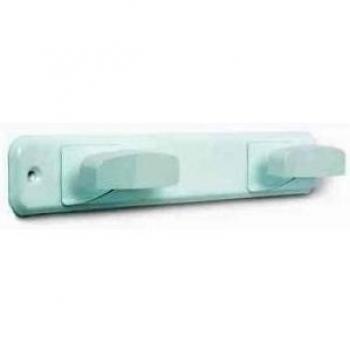 Brinox Perchero, Lacado Blanco, 24x4x3 cm