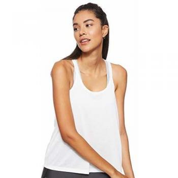 Under Armour UA Whisperlight Tank Foldover Tanque, Mujer, Blanco