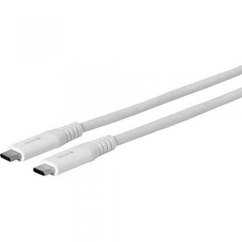 Cable USB-C a C 1,5m Blanco - Alta Velocidad de Transferencia USB 3.2 Gen 2
