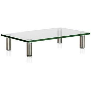 FITUEYES Soporte Monitor Elevador Monitor de Vidrio Templado Altura Ajustable 38,5 x 24 x 7,5cm
