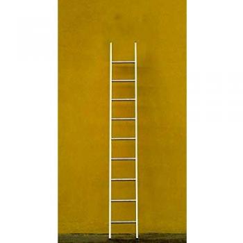 Escalera de Aluminio Simple de Apoyo con 8 Peldaños y Altura de 2,5 Metros