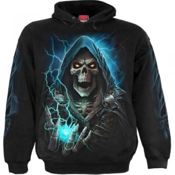 Spiral Dead Metal Black Hooded Sweater for Men - Sizes S to 4XL