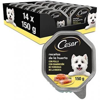 Cesar Comida Húmeda para Perros Recetas de la Huerta Pollo y Verduras 24 Tarrinas 150 g