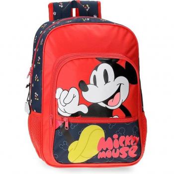Mochila Escolar Mickey Mouse Fashion de 38 cm en Microfibra Multicolor