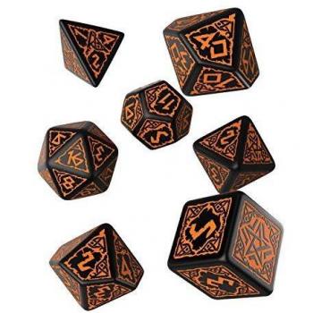 Q Workshop Pathfinder Hell's Vengeance RPG Ornamented Dice Set 7 Polyhedral Pieces