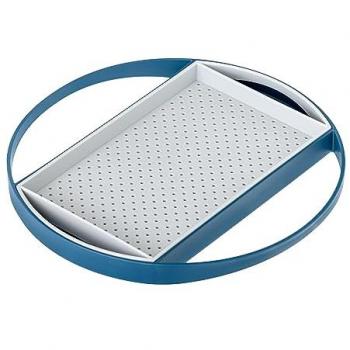 Set de 2 Bandejas Flap Glacial VIGAR - Bandejas Modulares con Asa para Servir Comida - Diseño Moderno y Funcional - Anidables y Multifuncionales - 28,5 x 28,5