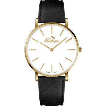 Bellevue Reloj Hombre Analogico Cuarzo con Correa de Piel sintetica B.59