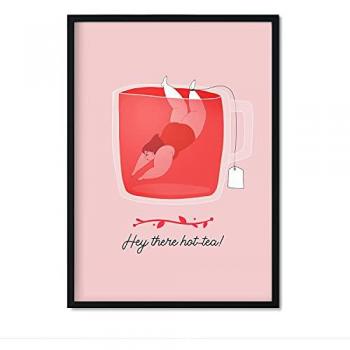 Set de Láminas Té Caliente A3 - Pósters Decorativos con Ilustraciones para Amantes del Té y Café