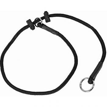 Dingo Gear - Collar de estrangulador para Entrenamiento de Perros Hecho a Mano con 2 limitadores Impermeables Negro XL