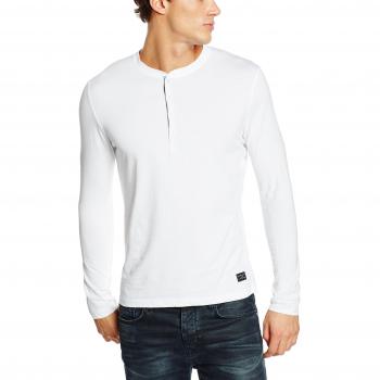 SELECTED HOMME SHHNIKLAS LS SPLIT NECK NOOS, Camisa Manga Larga Hombre, Blanco