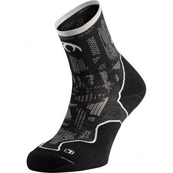 Calcetines Cortos Unisex Lurbel Desafío Blur Four Negros y Grises, Talla M
