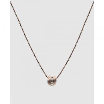 Colgante de plata bañado en oro rosa con pavé de circonitas