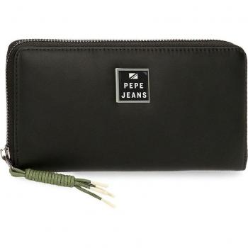 Cartera de mujer Pepe Jeans Bea en color negro con cierre de cremallera - Modelo clásico -