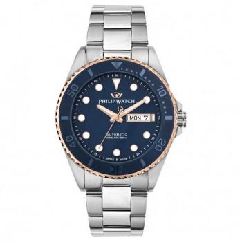 Reloj Philip Watch Mod. R8223597033 - Estilo Elegante y Sofisticado - Cuarzo Suizo - Resistente Al Agua - Esfera de Cristal Mineral - Correa de Acero Inoxidable - Func