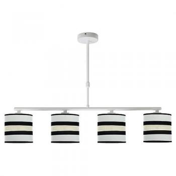 Lámpara de techo moderna Karla 4 luces E14 blanca/beige 75x14 cm