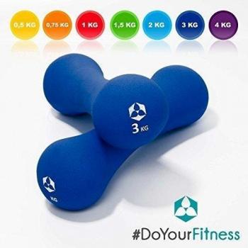 Pesas de neopreno »Bone« / Mancuernas disponibles en diferentes pesos y colores / 3 kg, azul marino