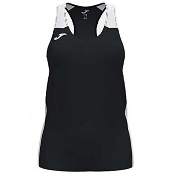 Camiseta de tirantes mujer Joma Record II negro y blanco