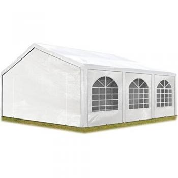 Carpa de fiesta Toolport 5x6 m, alta calidad, PE 450, blanca, carpa de jardín