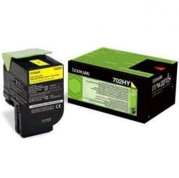 Lexmark 702HC Yellow High Yield Return Program Toner Cartridge
