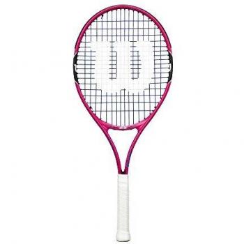 Wilson Burn - Raqueta de tenis para niños, color rosa / negro / azul, 21 pulgadas
