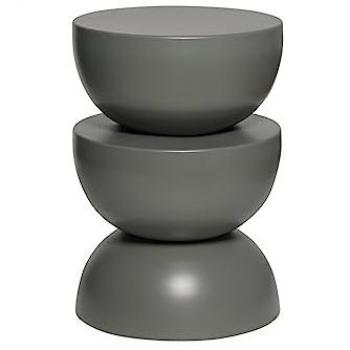 Mesa auxiliar de metal gris oscuro Coumba Ø32 cm x H 46.5 cm
