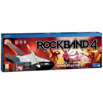 Rock Band 4 + Guitarra Wireless Fender Stratocaster, Color Negro