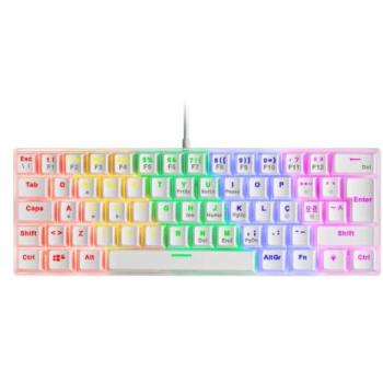 Teclado Mecánico Mars Gaming MK60 Blanco FRGB con Switch Rojo, Antighosting, Layout PT