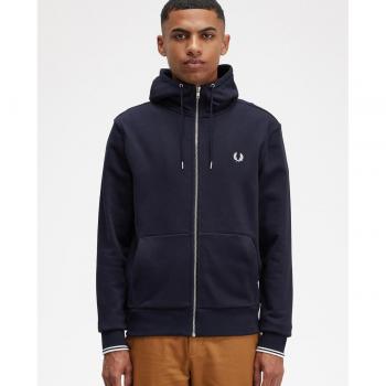 Fred Perry Men's Zip Hoodie - Navy, Size XX-Large