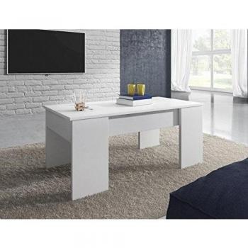 Studio Decor Mesa de Centro elevable Lara, Color Blanco, 100 x 50 x 44,6-58 cm, Madera contrachapada, 100x50x44.6 cm