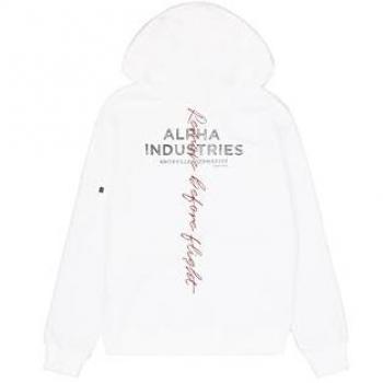 Alpha Industries Men's Signature BP Hoodie - White XL
