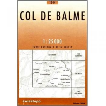 Mapa excursionista y topográfico Col de Balme 1:25.000