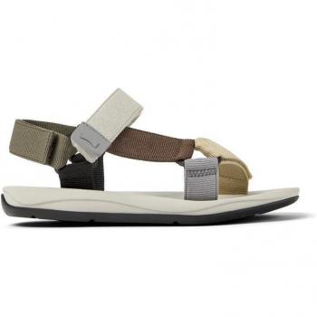 CAMPER Match Sandals for Men in Grey/Black/Green, Size 41, Cotton Fabric