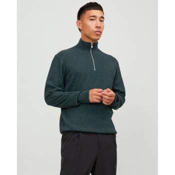Jersey de punto cuello media cremallera para hombre
