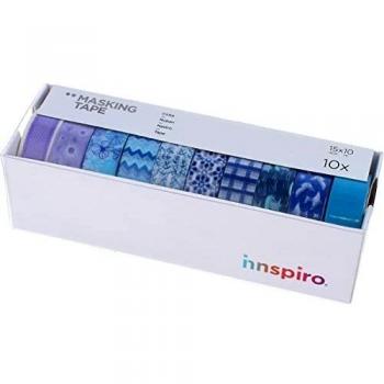 Set 10 cintas masking tape Washi Serie ultramar