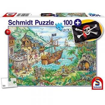 Pirate Cove Puzzle with Pirate Flag - 100 Pieces