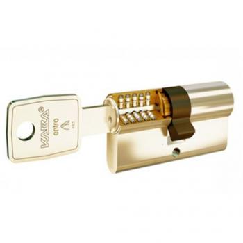 Cilindro de Seguridad Dormakaba 40x40mm Latón con Leva Larga y Doble Embrague